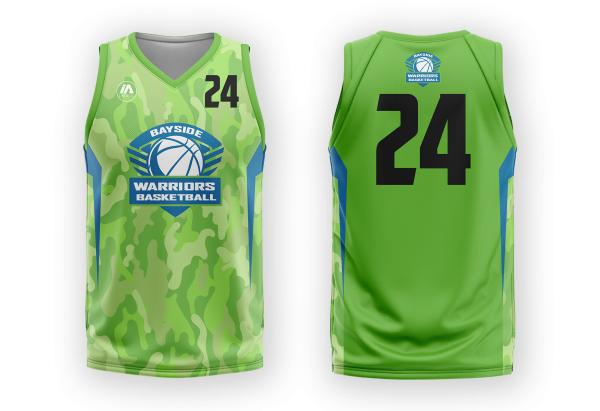 Bayside Warriors Basketball Playing Jersey & Shorts Women's Fit Combo - Image 3